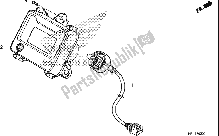 All parts for the Meter of the Honda TRX 520 FM1 2019