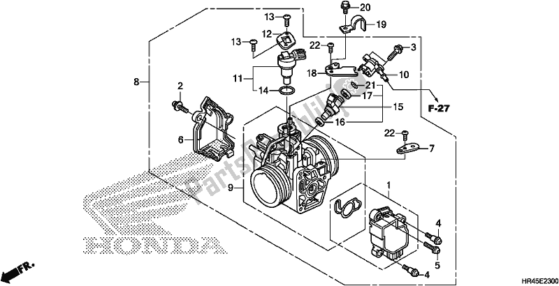 Todas as partes de Corpo Do Acelerador do Honda TRX 520 FM1 2019