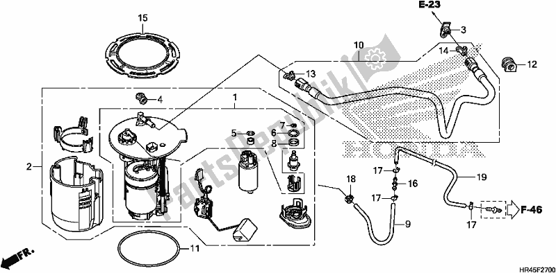 Toutes les pièces pour le Pompe à Essence du Honda TRX 520 FM2 2020