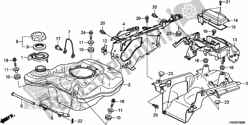 Wszystkie części do Zbiornik Paliwa Honda TRX 520 FM2 2020