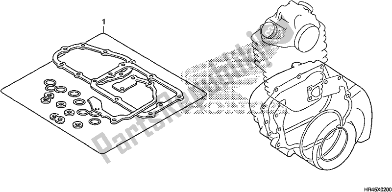All parts for the Gasket Kit B of the Honda TRX 520 FM2 2020