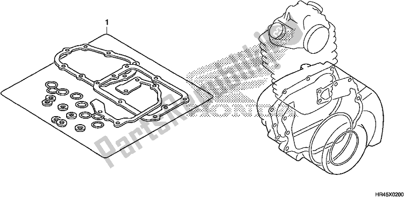 Alle onderdelen voor de Pakkingset B van de Honda TRX 520 FM2 2020
