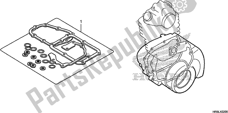 Tutte le parti per il Kit Guarnizioni B del Honda TRX 520 FM6 2020