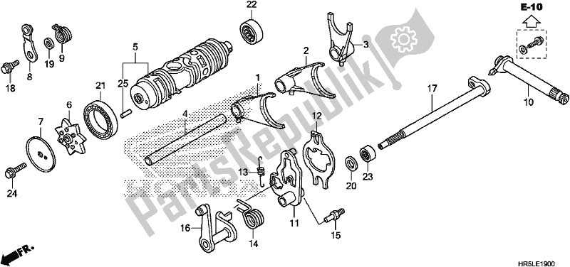 Alle onderdelen voor de Schakelvork van de Honda TRX 520 FM6 2020