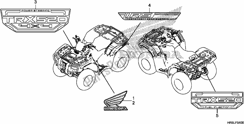 Tutte le parti per il Marchio del Honda TRX 520 FM6 2020