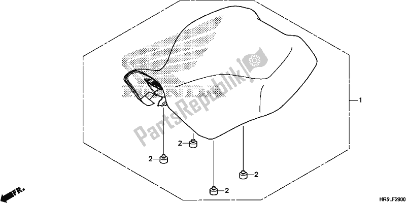 Alle onderdelen voor de Stoel van de Honda TRX 520 FM6 2020