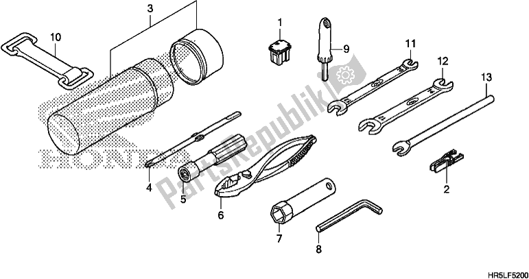 Tutte le parti per il Utensili del Honda TRX 520 FM6 2020