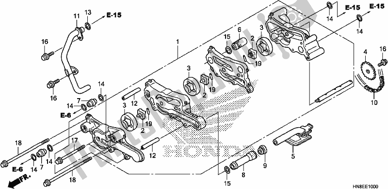 All parts for the Oil Pump of the Honda TRX 680 FA 2017