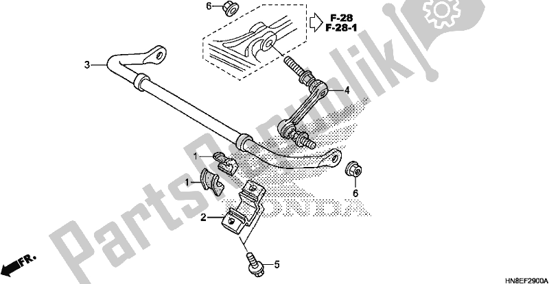 All parts for the Stabilizer of the Honda TRX 680 FA 2017