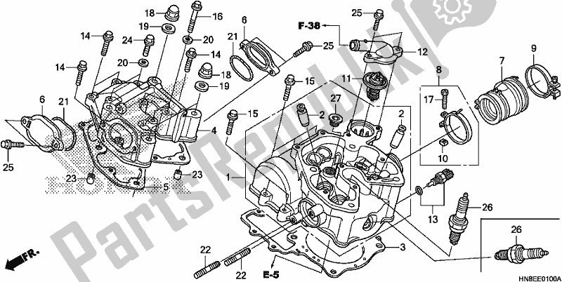 Todas las partes para Cabeza De Cilindro de Honda TRX 680 FA 2018