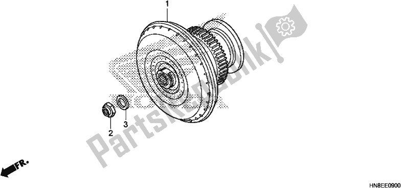All parts for the Torque Converter of the Honda TRX 680 FA 2018