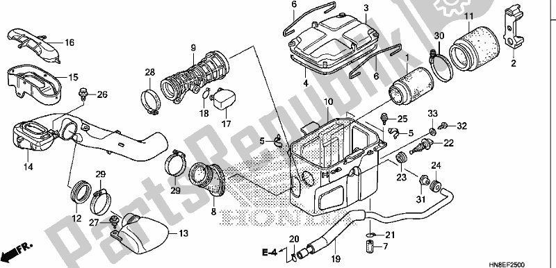 Todas las partes para Filtro De Aire de Honda TRX 680 FA 2019