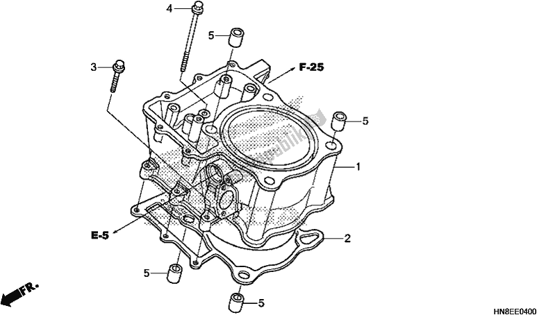 Tutte le parti per il Cilindro del Honda TRX 680 FA 2019