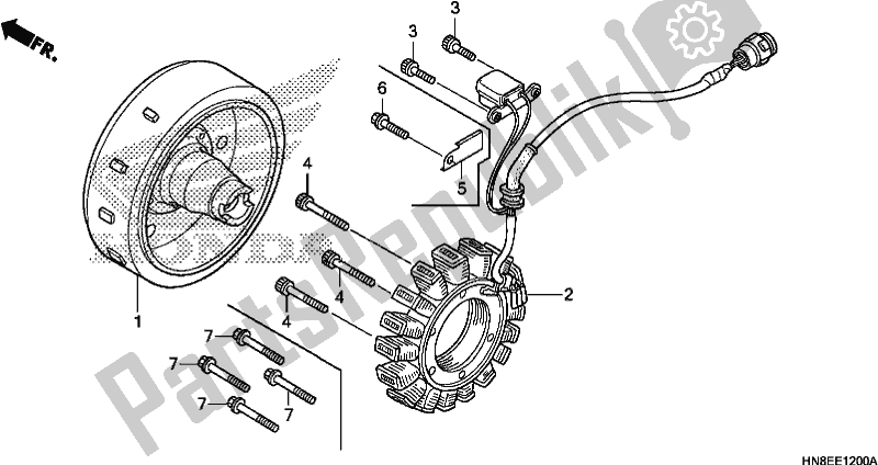 Tutte le parti per il Generatore del Honda TRX 680 FA 2019