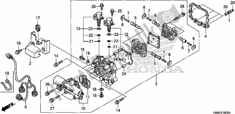 Tutte le parti per il Corpo Valvola Principale del Honda TRX 680 FA 2019