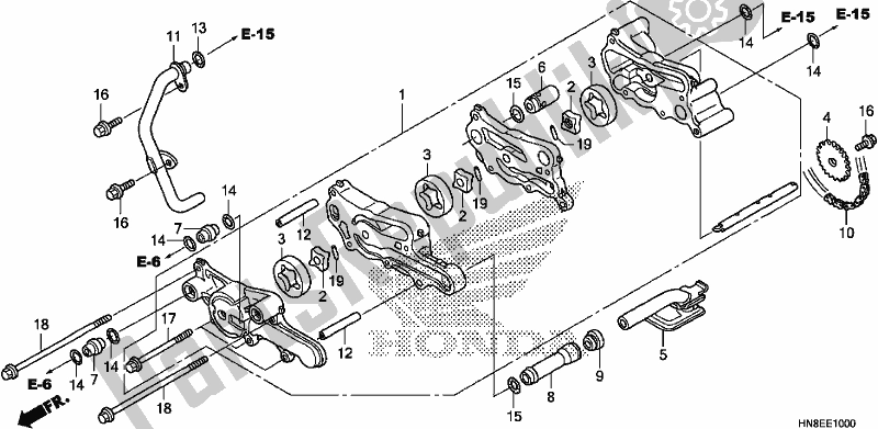 Tutte le parti per il Pompa Dell'olio del Honda TRX 680 FA 2019