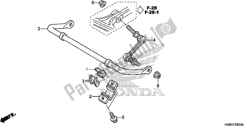 Wszystkie części do Stabilizator Honda TRX 680 FA 2019