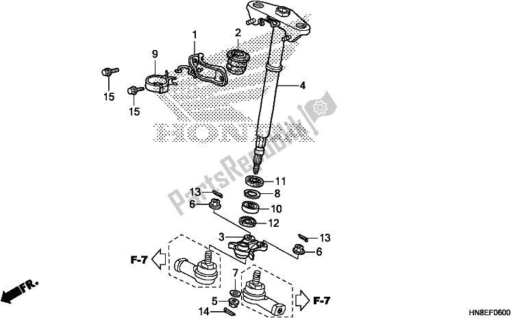 Todas las partes para Eje De Dirección de Honda TRX 680 FA 2019