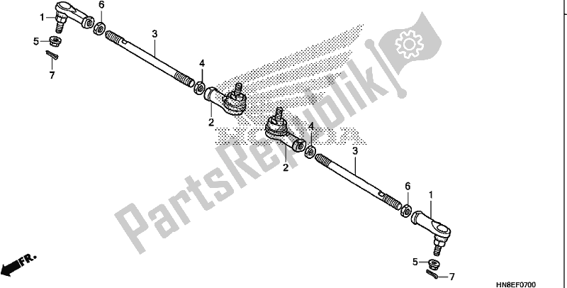 Tutte le parti per il Tirante del Honda TRX 680 FA 2019