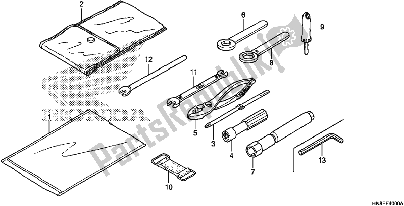 All parts for the Tool of the Honda TRX 680 FA 2019