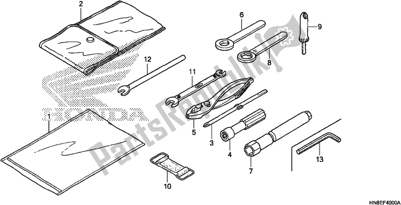 Todas las partes para Herramienta de Honda TRX 680 FA 2019