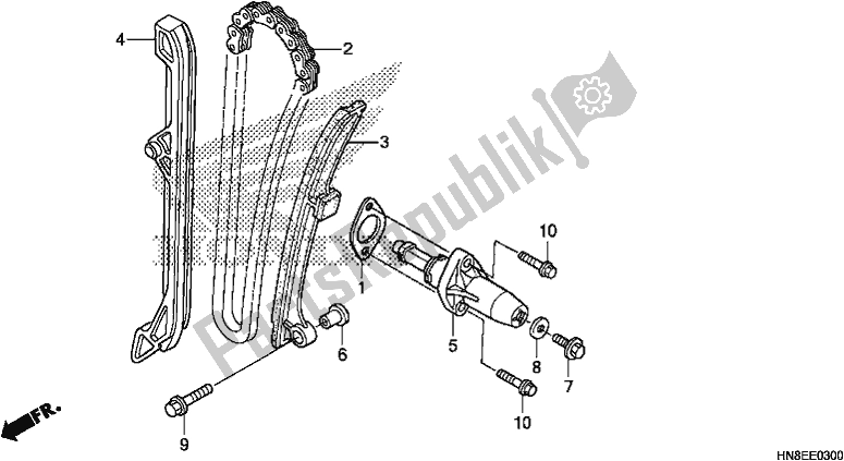 Tutte le parti per il Catena Della Camma / Tenditore del Honda TRX 680 FA 2020