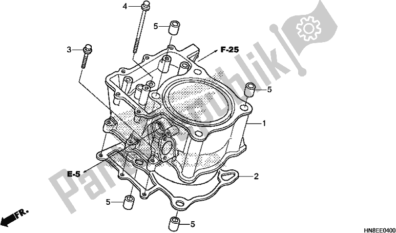 Todas las partes para Cilindro de Honda TRX 680 FA 2020