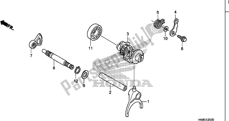 Tutte le parti per il Forcella Del Cambio del Honda TRX 680 FA 2020