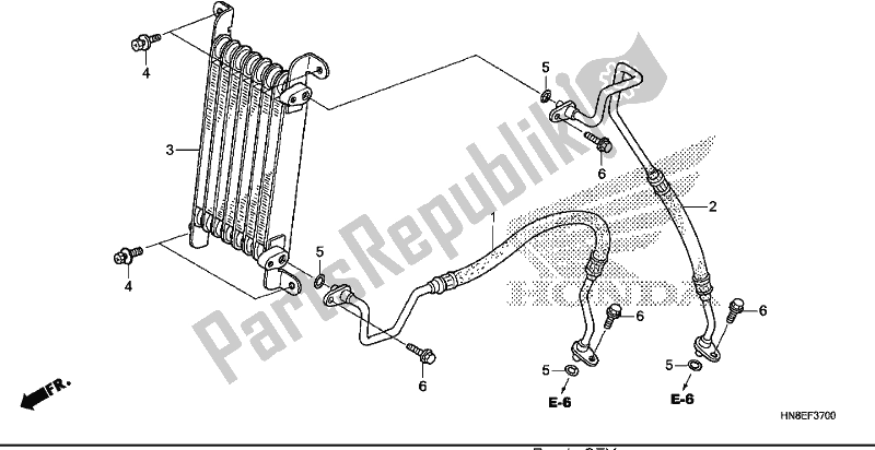 Todas las partes para Enfriador De Aceite de Honda TRX 680 FA 2020