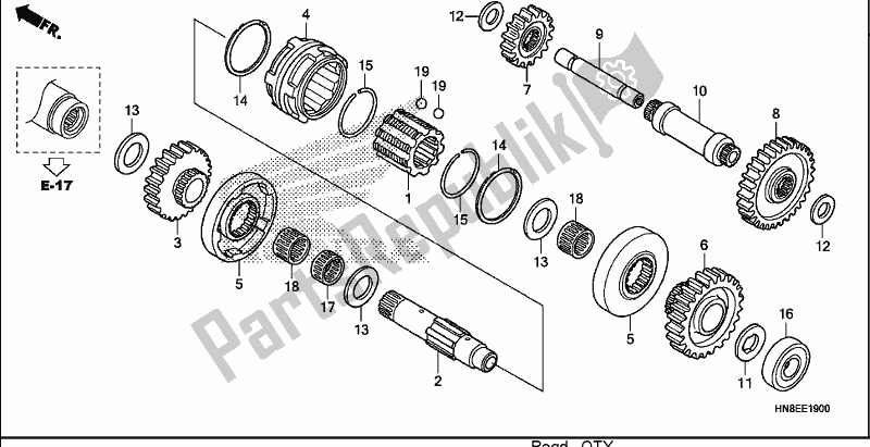 Tutte le parti per il Retromarcia del Honda TRX 680 FA 2020