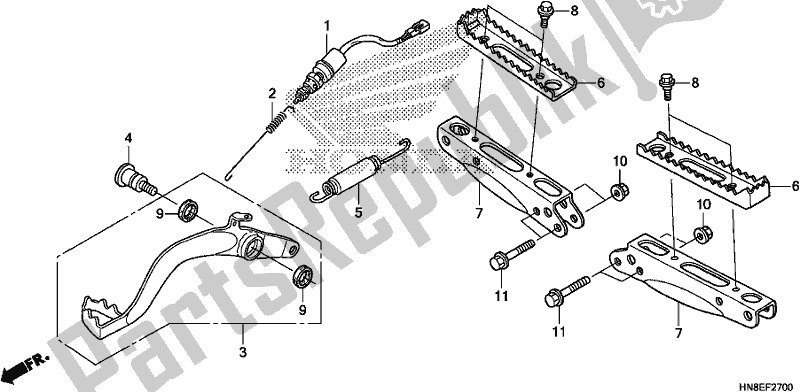 Tutte le parti per il Step/pedal del Honda TRX 680 FA 2020