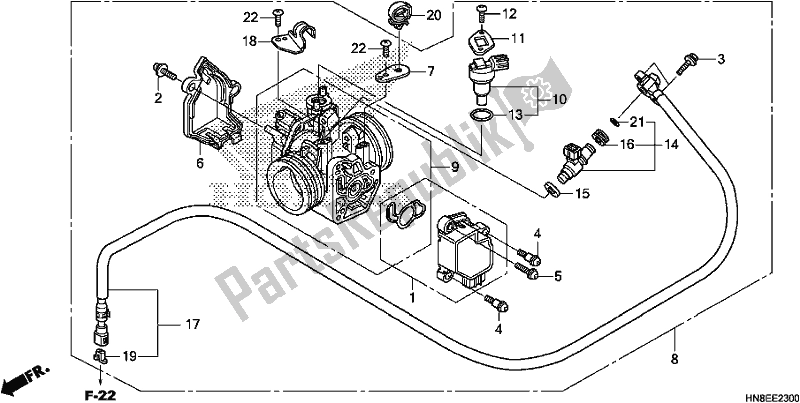 Todas las partes para Cuerpo Del Acelerador de Honda TRX 680 FA 2020