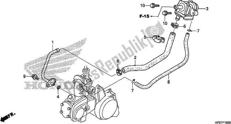 All parts for the Air Suction Valve of the Honda TRX 90X Sportrax 2018