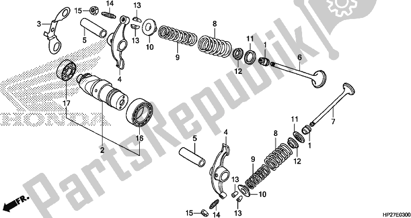 Toutes les pièces pour le Arbre à Cames / Soupape du Honda TRX 90X Sportrax 2018