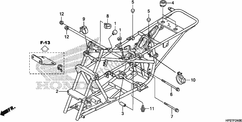 All parts for the Frame Body of the Honda TRX 90X Sportrax 2018