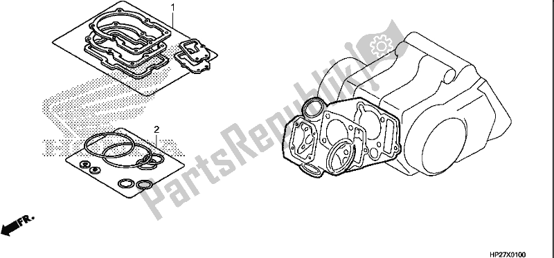 All parts for the Gasket Kit A of the Honda TRX 90X Sportrax 2019