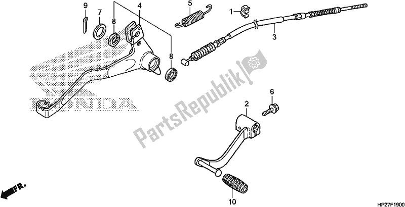 All parts for the Pedal of the Honda TRX 90X Sportrax 2019