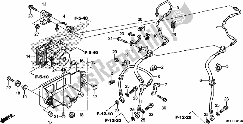 Tutte le parti per il Modulatore Abs del Honda VFR 1200 XA 2017