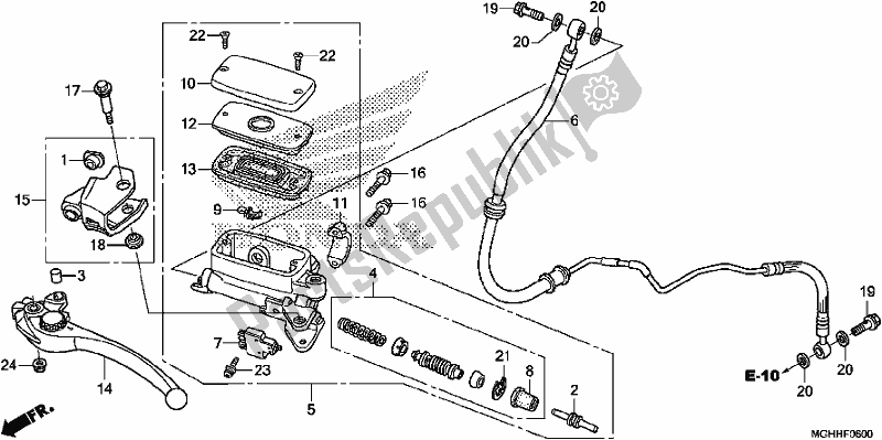 Todas las partes para Cilindro Maestro Del Embrague de Honda VFR 1200 XA 2017