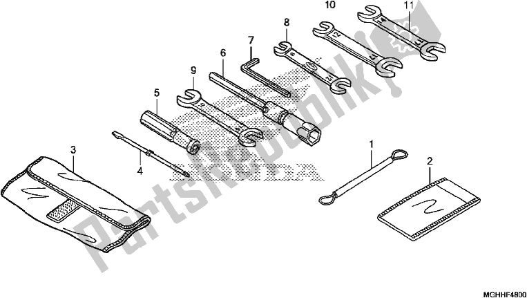 All parts for the Tool of the Honda VFR 1200 XA 2017