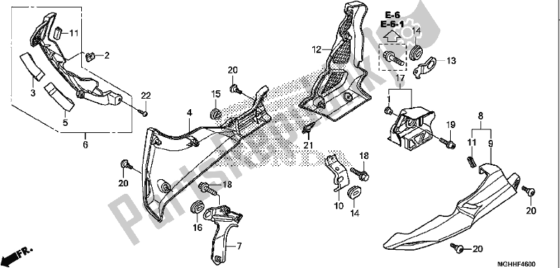 Tutte le parti per il Sotto Il Cappuccio del Honda VFR 1200 XA 2017