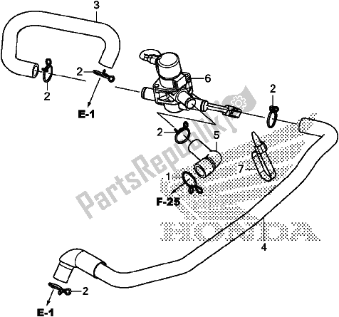 All parts for the Air Injection Control Valve of the Honda VFR 800F 2017