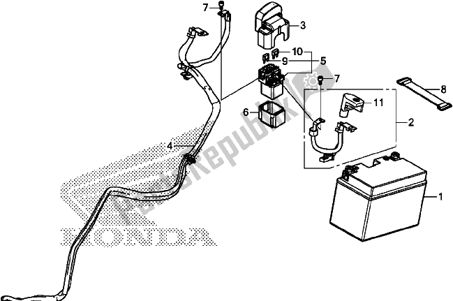 Tutte le parti per il Batteria del Honda VFR 800F 2017