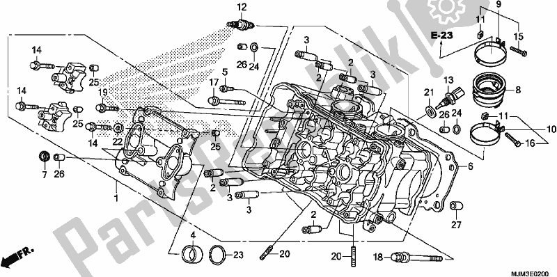 Tutte le parti per il Testata (anteriore) del Honda VFR 800F 2017