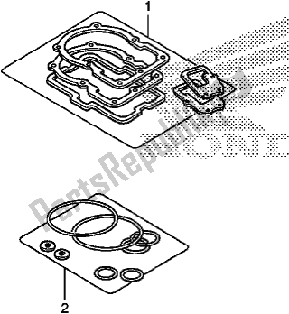 Tutte le parti per il Kit Guarnizioni A del Honda VFR 800F 2017