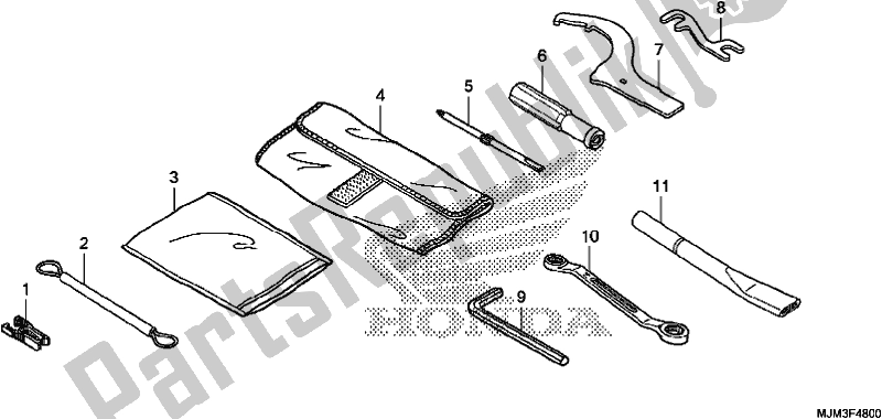 All parts for the Tools of the Honda VFR 800F 2017
