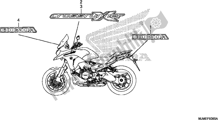 All parts for the Mark of the Honda VFR 800X Crossrunner 2017