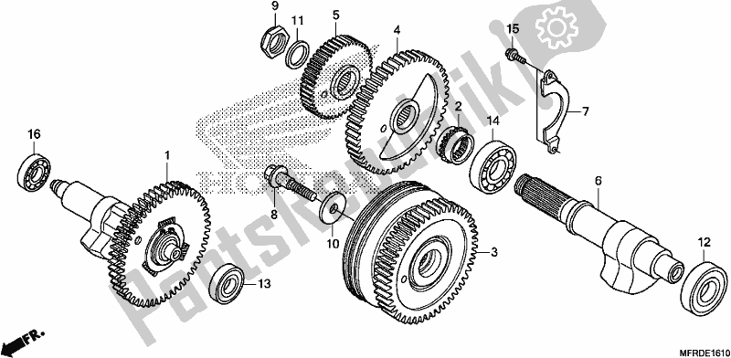 All parts for the Balancer of the Honda VT 1300 CXA 2017