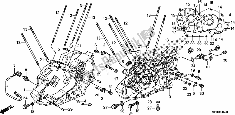 Tutte le parti per il Carter del Honda VT 1300 CXA 2017