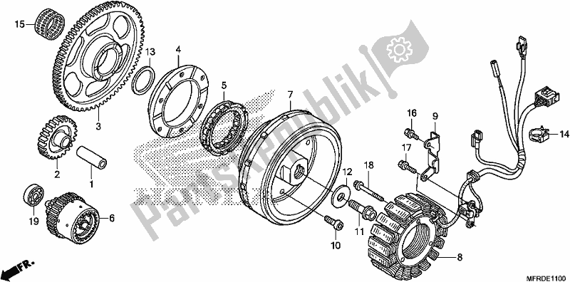 Tutte le parti per il Generatore del Honda VT 1300 CXA 2017